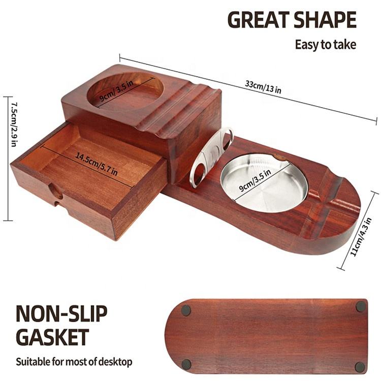 Wooden Ash Tray Wooden Plus